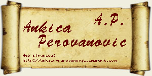 Ankica Perovanović vizit kartica